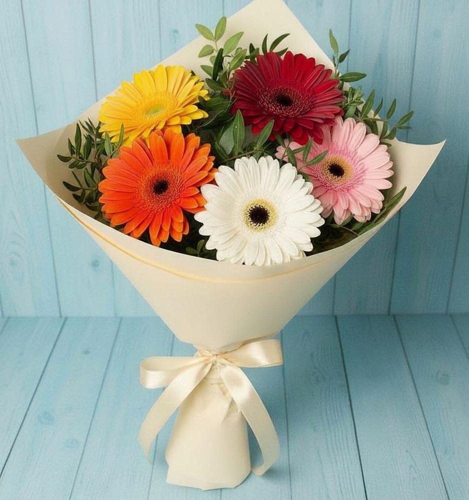 Букет цветов из: Герберы в Советской Краснодарского края