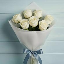 Букет 7 Белых роз Эдлесс Лав в Советской Краснодарского края
