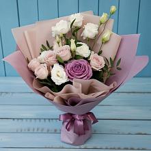 Букет цветов из:  Розы и Лизиантусы #REPLACE_PRED# Советской Краснодарского края
