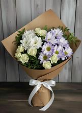 Букет цветов из:  Хризантемы и Розы в Советской Краснодарского края