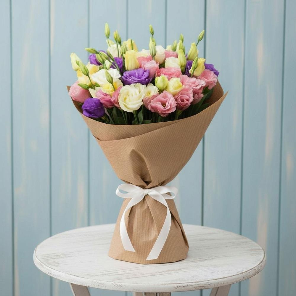 Букет цветов из: Лизиантусы в Советской Краснодарского края