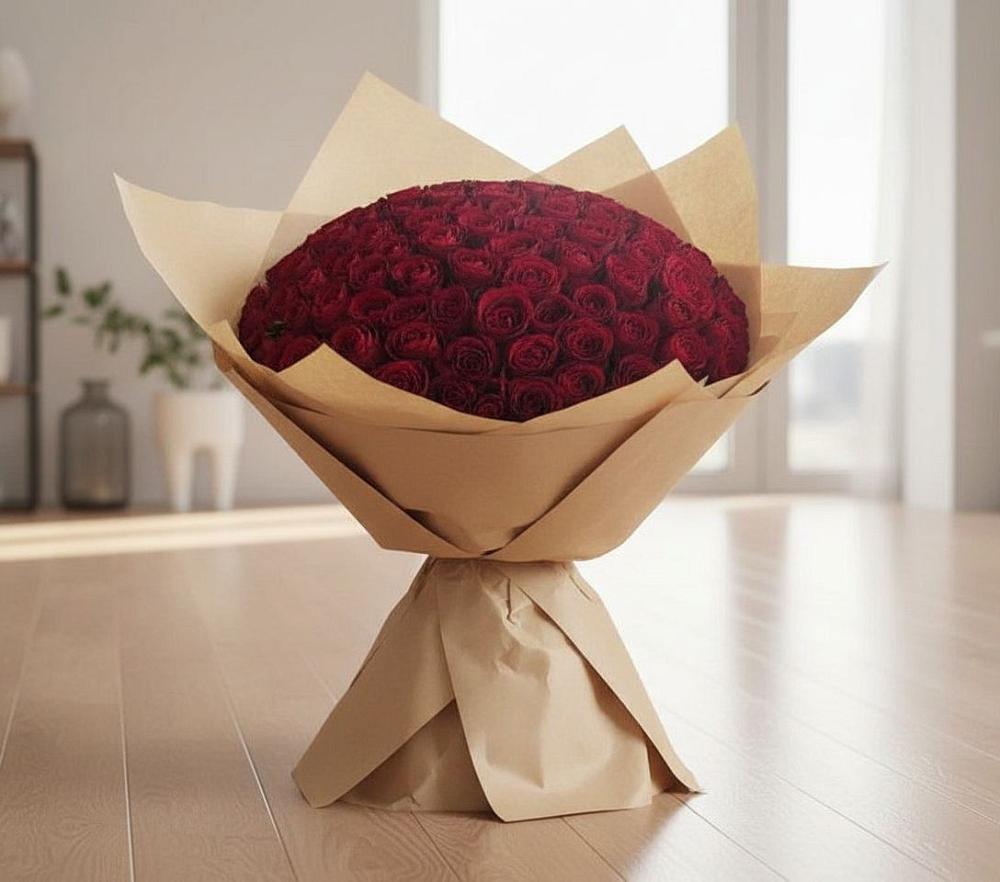 Букет 101 Красная роза в Советской Краснодарского края