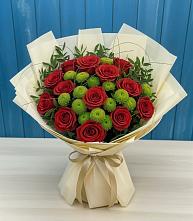 Букет цветов из:  Розы и Хризантемы в Советской Краснодарского края