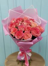 Букет 15 Розовых роз Равель #REPLACE_PRED# Советской Краснодарского края