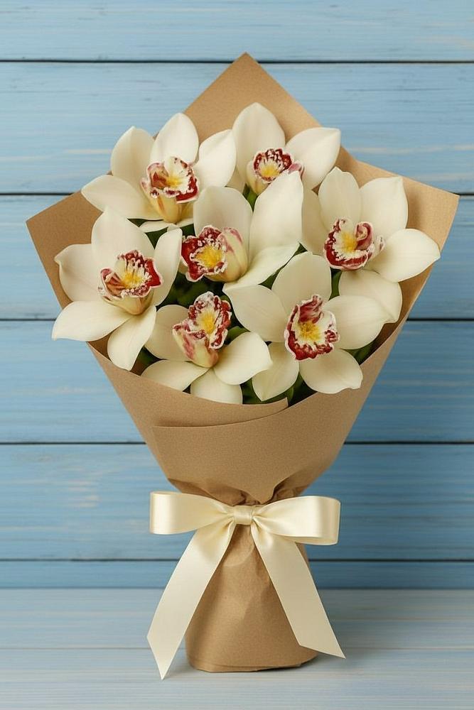 Букет цветов из: Орхидеи и Розы в Советской Краснодарского края