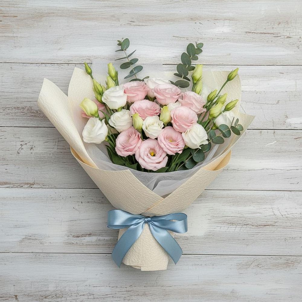 Букет цветов из: Лизиантусы в Советской Краснодарского края